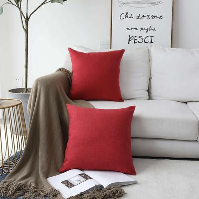 HOME BRILLIANT Linen Textured Decorative Pillow Covers Cushion Case Cover Sham for Sofa, 18x18, Pack