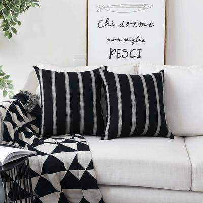 HOME BRILLIANT Decorative Country Throw Pillow Covers Modern Farmhouse Stripe Cushion Covers Bed Sof