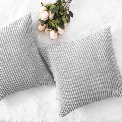 HOME BRILLIANT Thanksgiving Decor Throw Pillows Striped Velvet Cushion Cover for Chair Decorative P