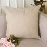 HOME BRILLIANT Burlap Solid Linen European Throw Pillow Sham Cushion Cover for Bench, 24"x24", Light